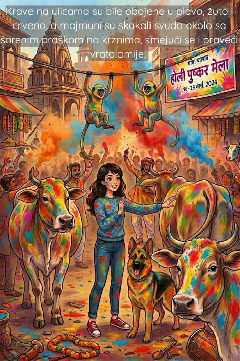 Animacija, Holi, Indija, Sandra i Aleks